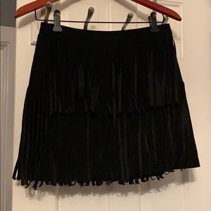H&M Black Fringe Skirt